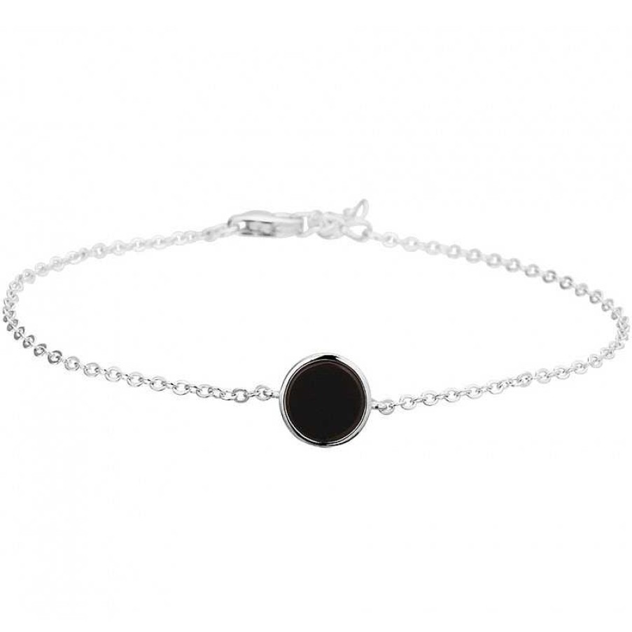 Armbanden Mostert Huiscollectie | Armband Met Edelsteen Onyx In Het Zilver