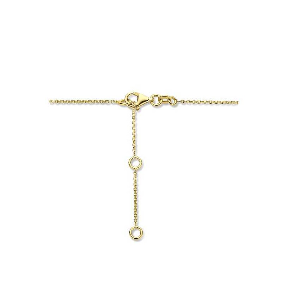 Kettingen Mostert Huiscollectie | 14-Karaat Gouden Ketting Met Parel 1.2 Mm - Lengte 42 - 44 - 46 Cm