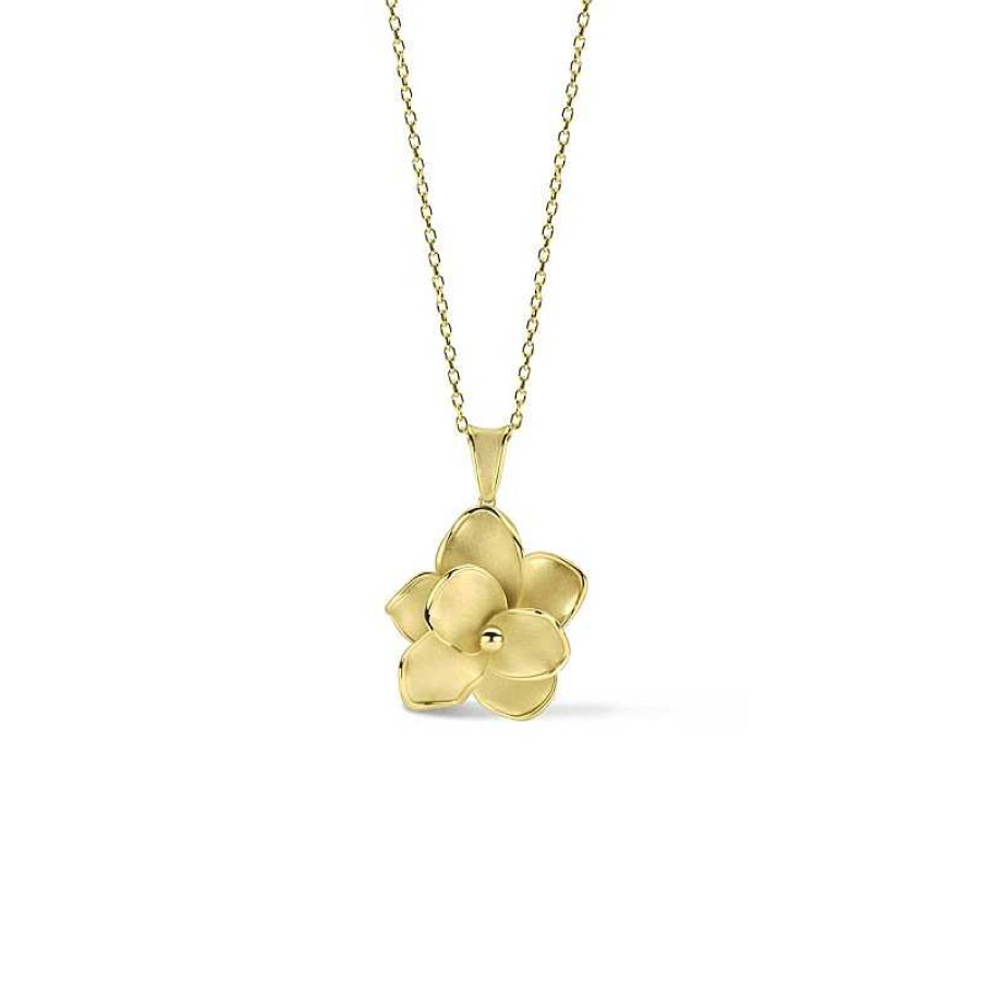 Kettingen Mostert Huiscollectie | Gouden Ketting Met Bloem Mat Glanzend