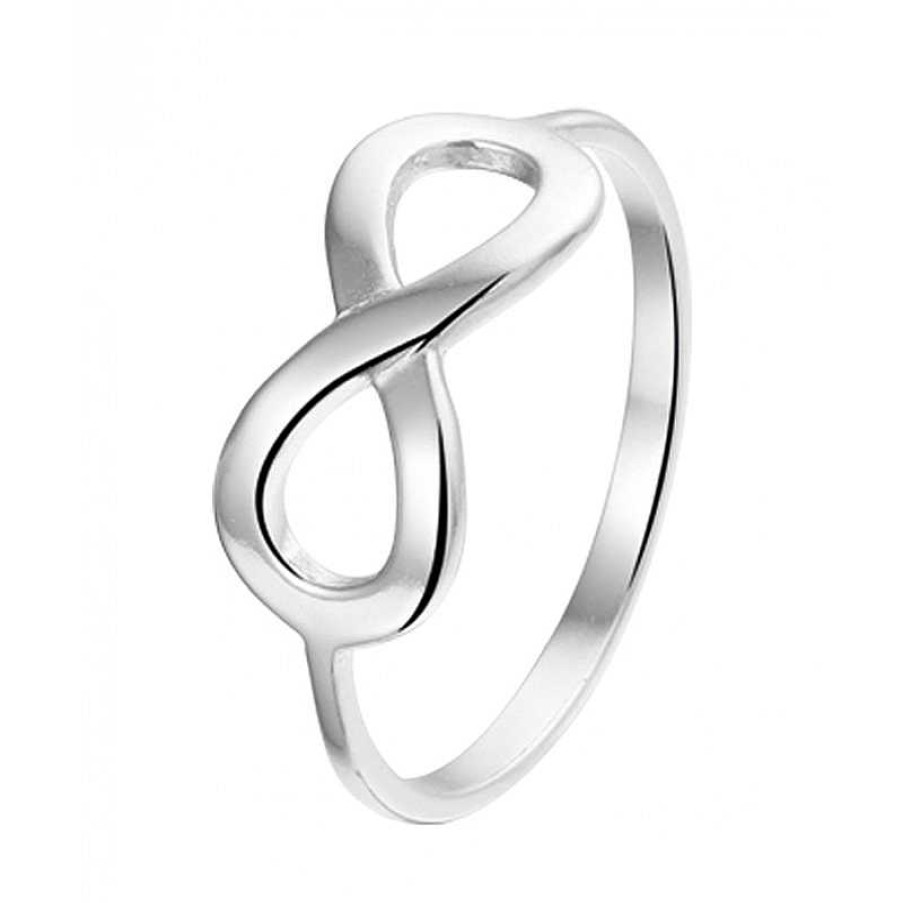 Ringen Mostert Huiscollectie | Kinder Ring Van Zilver Met Liefdethema 7.8 Mm Breed