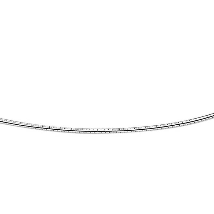 Kettingen Mostert Huiscollectie | Ronde Omega Ketting Zilver - Lengte 42 + 3 Cm