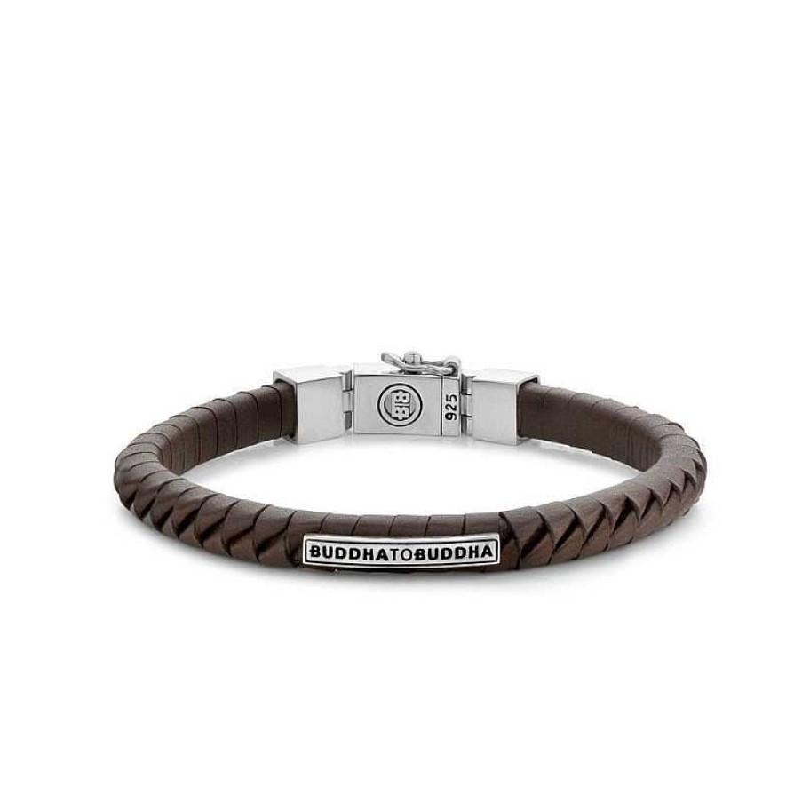 Armbanden Buddha to Buddha | Buddha To Buddha 162Br Armband Komang Small Leather Brown