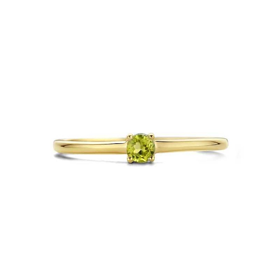 Ringen Mostert Huiscollectie | Gouden Ring Met Geboortesteen Peridot Augustus