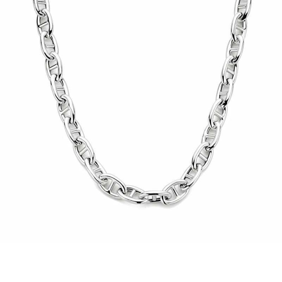 Kettingen Mostert Huiscollectie | Zilveren Schakelketting Anker 10.3 Mm - Lengte 45 Cm