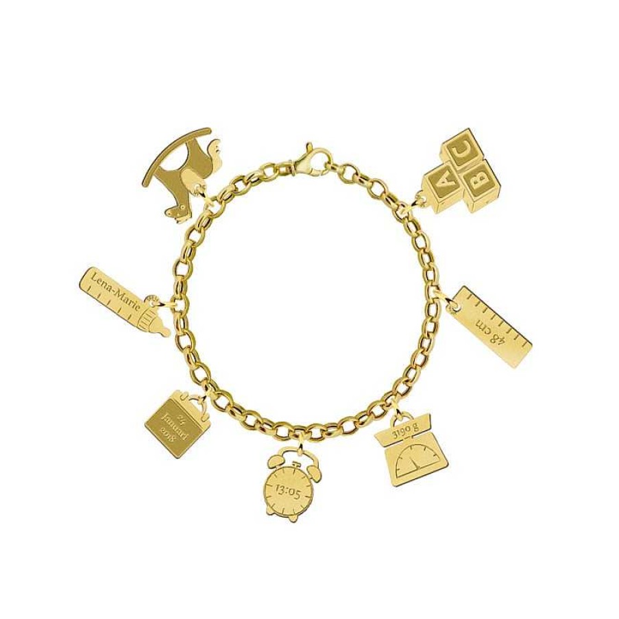 Armbanden Names4ever | Armband Met Geboortebedels Goud - Names4Ever