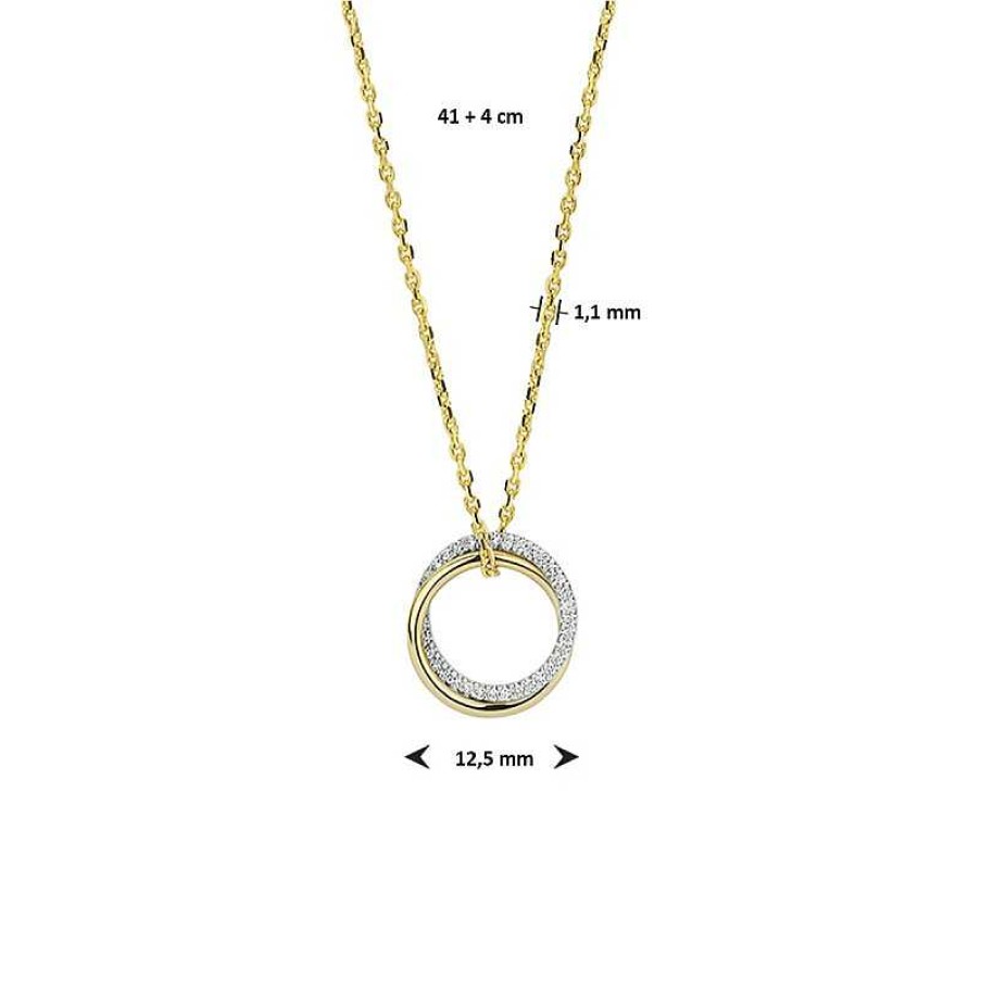 Kettingen Mostert Huiscollectie | Gouden Ketting Met Diamant 41-45 Cm