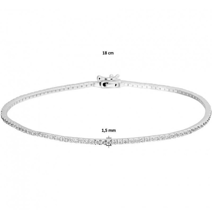 Armbanden Mostert Huiscollectie | Edelsteen Armband Diamant 18 Cm