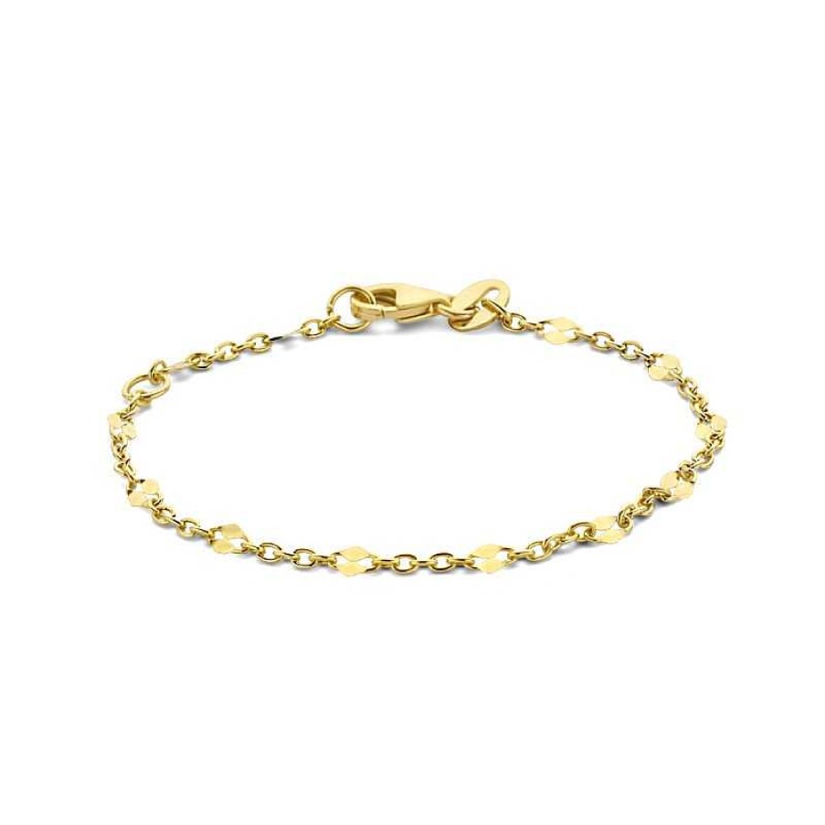 Armbanden Mostert Huiscollectie | Gouden Armband Met Plaatjes 2.4 Mm - Lengte 11-13 Cm