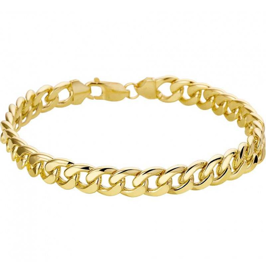 Armbanden Mostert Huiscollectie | Prachtige Zilgold Schakelarmband Gourmetschakel 8 Mm