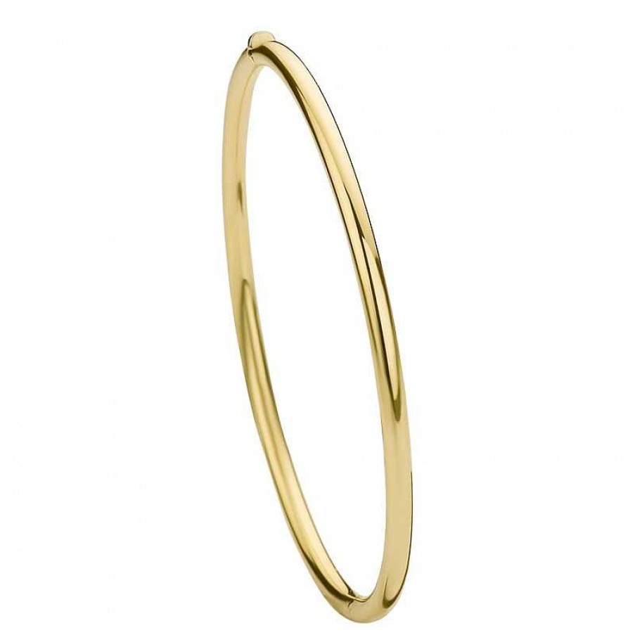 Armbanden Mostert Huiscollectie | Ovalen Gouden Slavenarmband 3 Mm