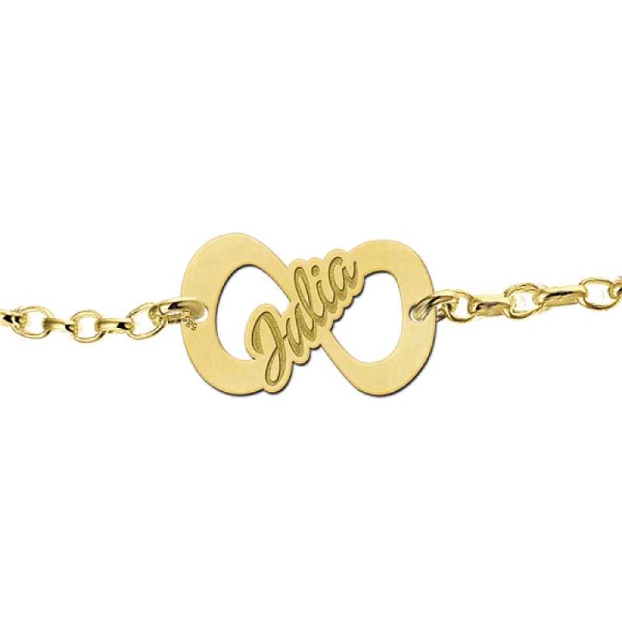 Armbanden Names4ever | Gouden Armband Met Naam Infinity Names4Ever