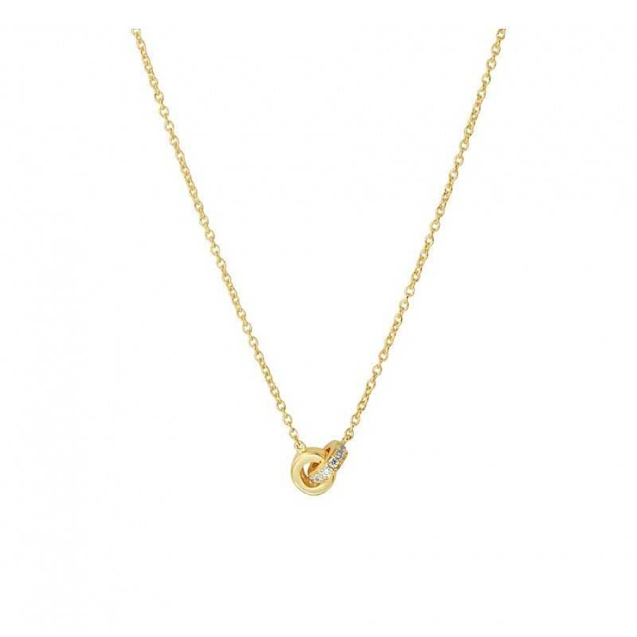 Kettingen Mostert Huiscollectie | Gouden Edelsteen Ketting Met Diamant