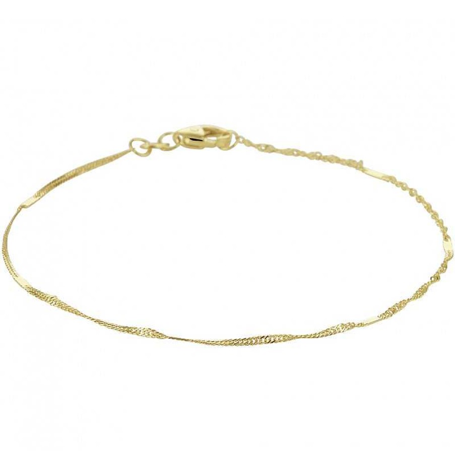 Armbanden Mostert Huiscollectie | Gouden Armband Met Singaporeschakels