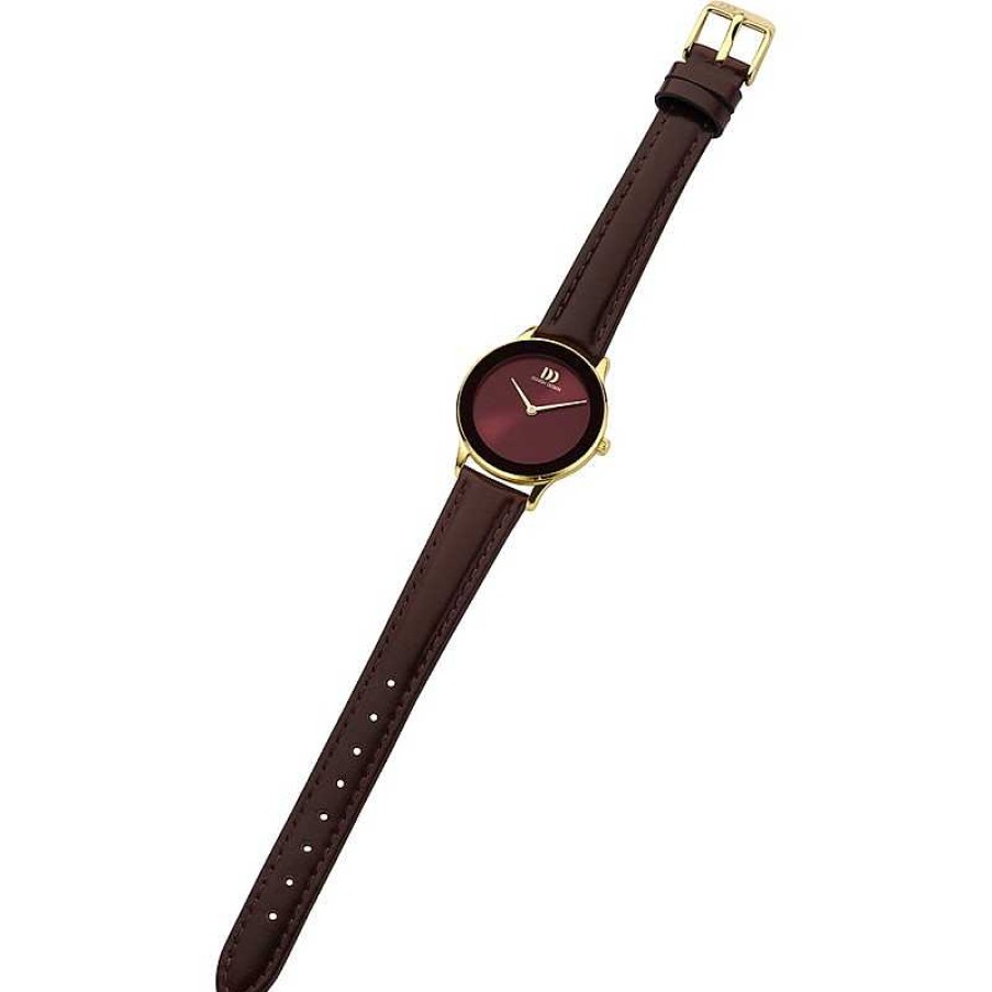 Horloges Danish Design | Danish Design Pure Nostalgi 1988 Iv27Q1288 - Dameshorloge Goudkleurig 29 Mm Met Leren Band