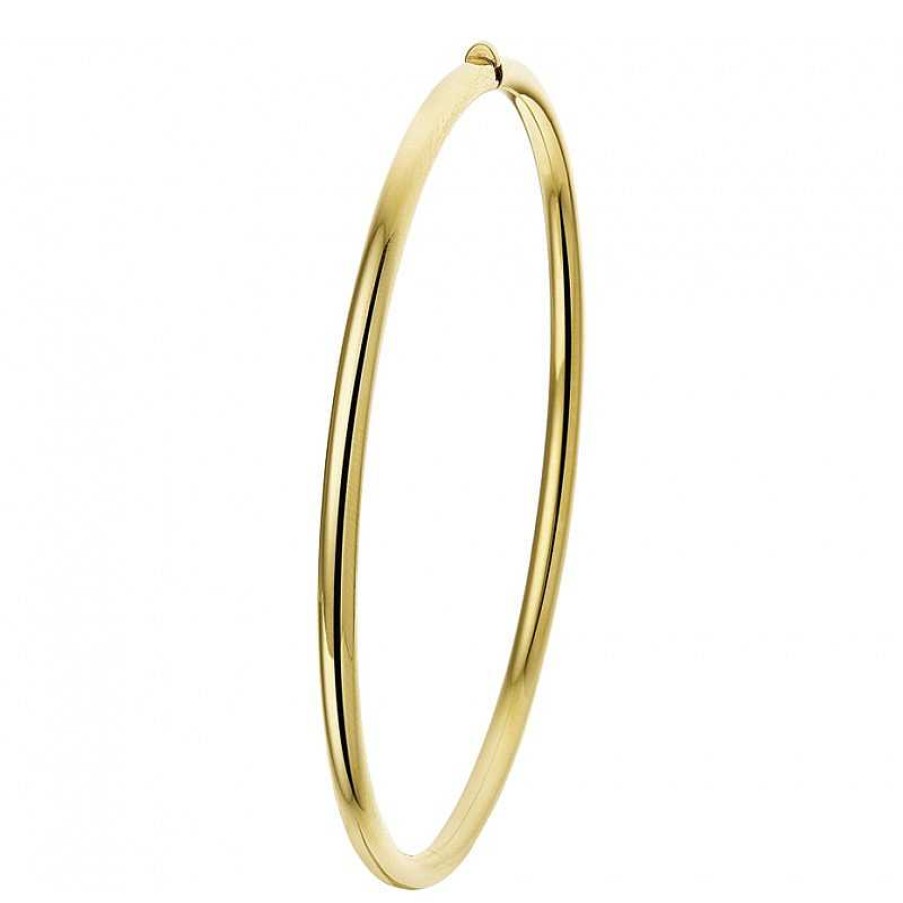 Armbanden Mostert Huiscollectie | Ovalen Gouden Slavenarmband 3 Mm