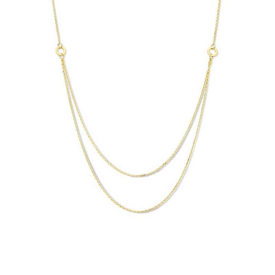 Kettingen Mostert Huiscollectie | Gouden Ketting Met Twee Lagen