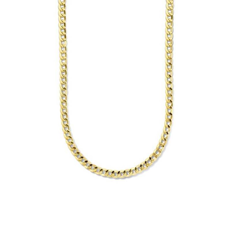 Kettingen Mostert Huiscollectie | Gold Plated Gourmet Schakelketting 6 Mm - Lengte 42