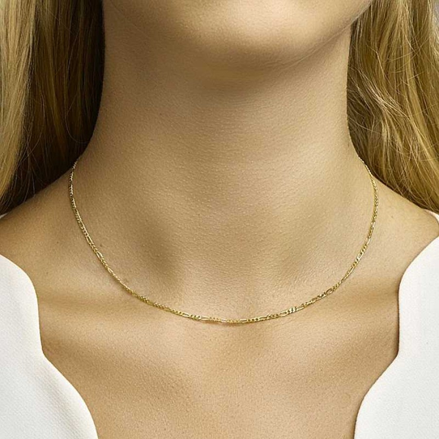 Kettingen Mostert Huiscollectie | Figaro Ketting Goud 1.8 Mm