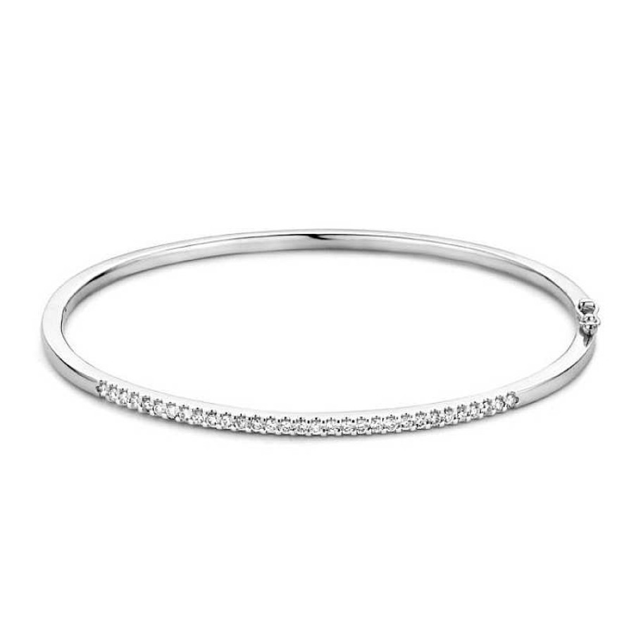 Armbanden Mostert Huiscollectie | Witgouden Slavenarmband Diamant 0.51 Crt