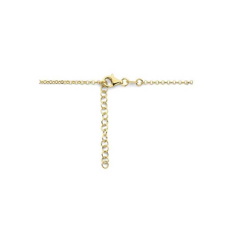 Kettingen Mostert Huiscollectie | Gold Plated Ketting Met Open Rondjes - Lengte 45 + 4 Cm