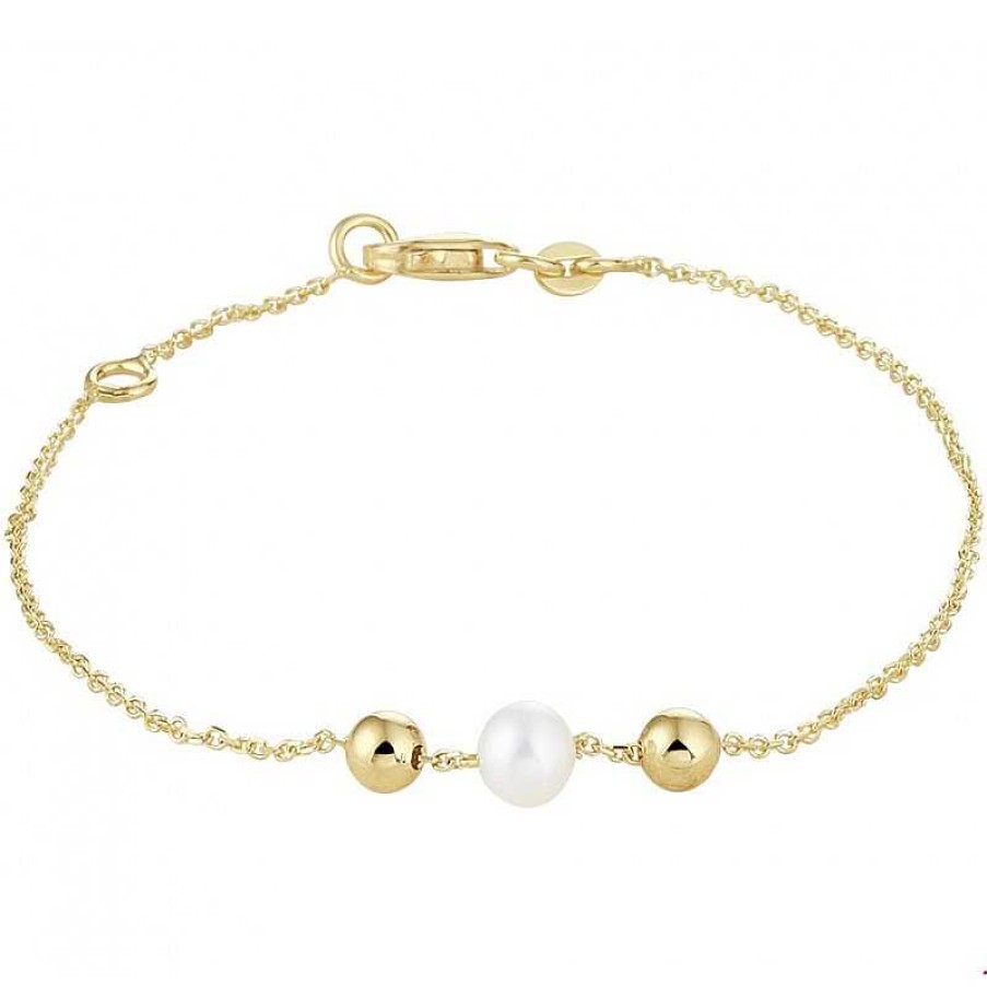 Armbanden Mostert Huiscollectie | Gouden Parel Armband Met Bolletjes