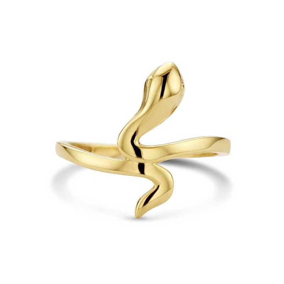 Ringen Mostert Huiscollectie | 14-Karaat Gouden Ring Met Slang 16 Mm