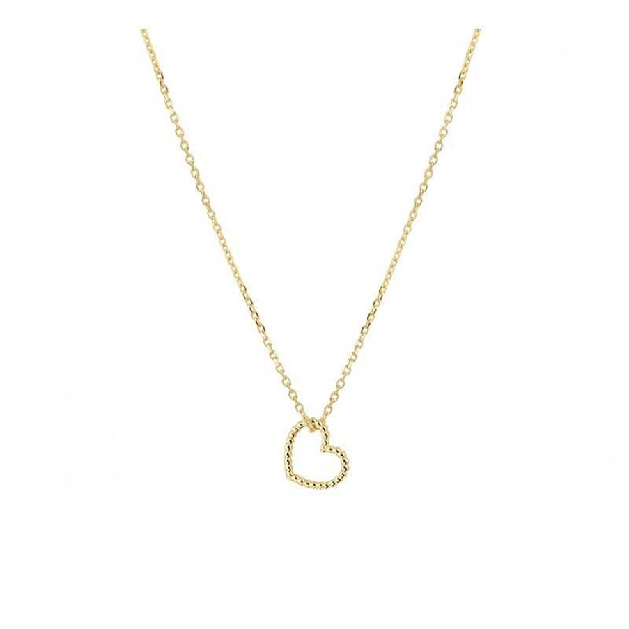 Kettingen Mostert Huiscollectie | Gouden Ketting Met Hartje Twisted