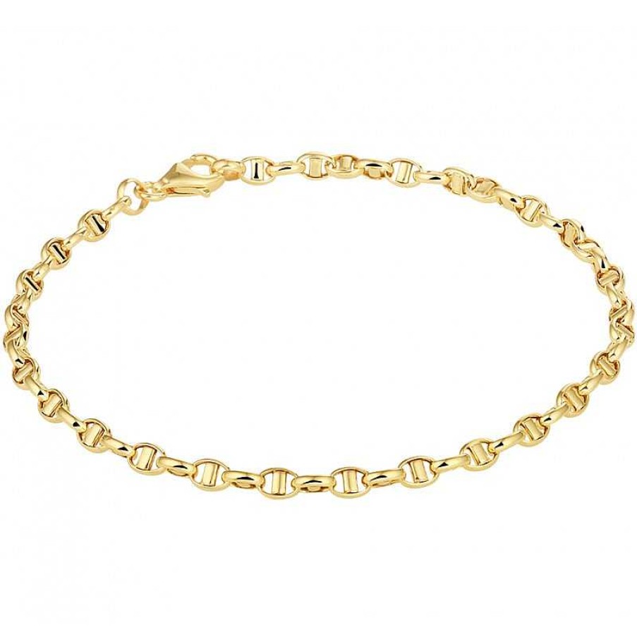 Armbanden Mostert Huiscollectie | Gouden Schakelarmband Anker 18-19.5 Cm