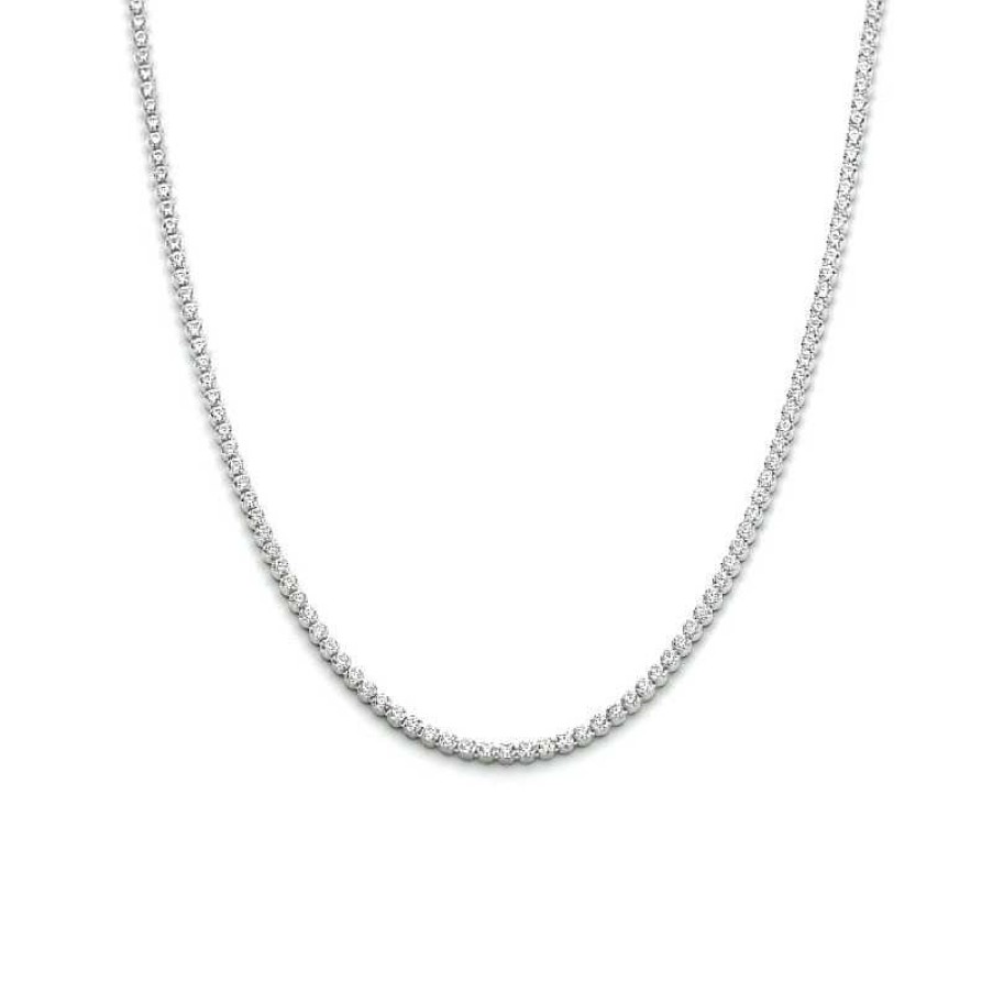 Kettingen Mostert Huiscollectie | Zirkonia Ketting Zilver 2.5 Mm