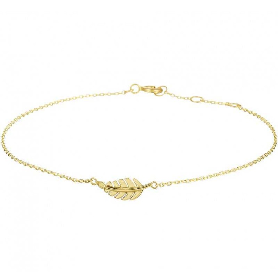 Armbanden Mostert Huiscollectie | Gouden Armband Met Veer