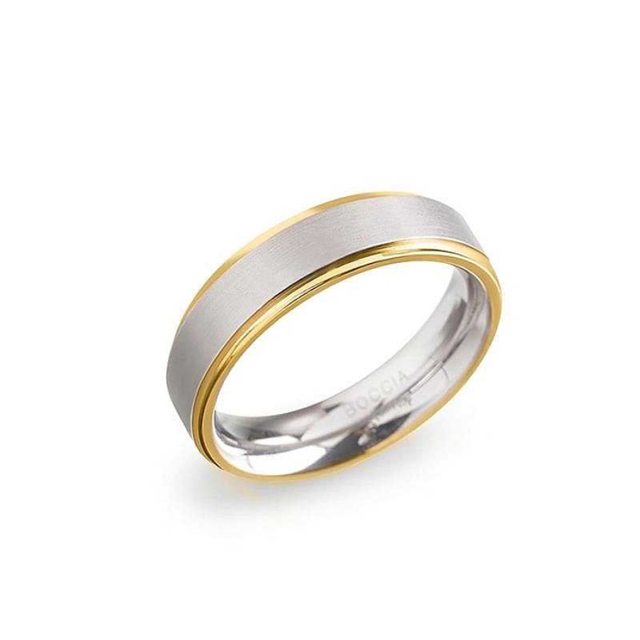 Ringen Boccia Titanium | Boccia Bicolor Ring 0134-05 Titanium