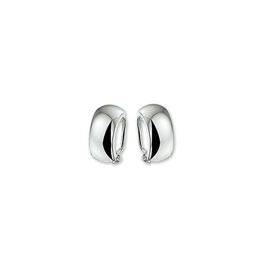 Oorbellen Mostert Huiscollectie | Simpele Oorclips Zilver - 13 X 8 Mm