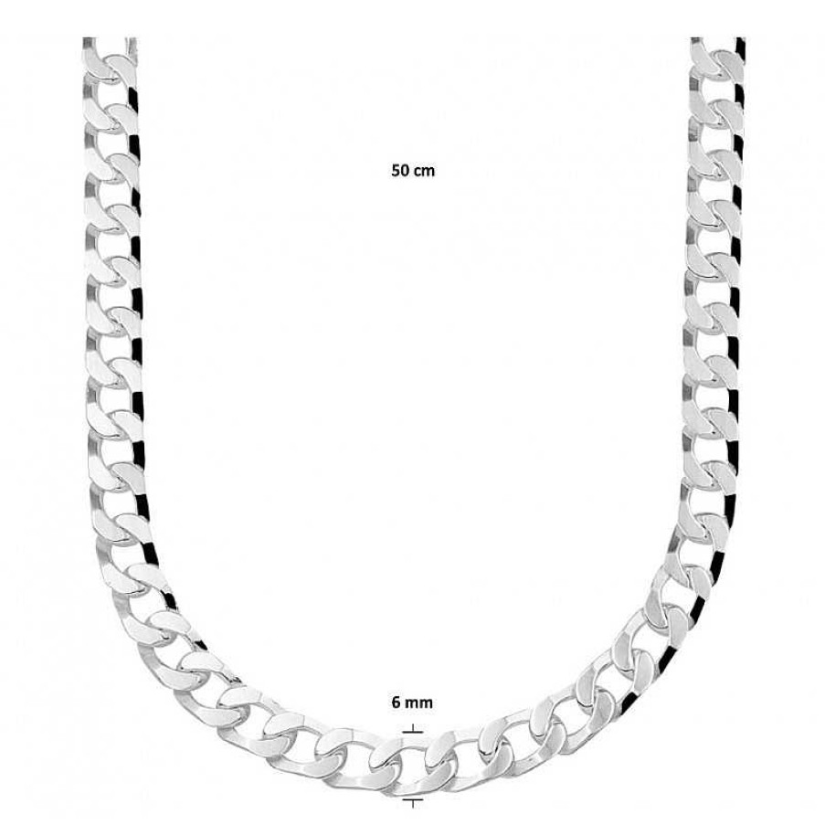 Kettingen Mostert Huiscollectie | Gourmet Ketting Zilver 5.5 Mm