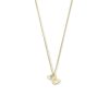 Kettingen Mostert Huiscollectie | Gouden Ketting Met Open Hartje En Parel - Lengte 41 + 3 Cm