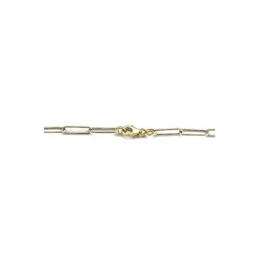 Kettingen Mostert Huiscollectie | Gouden Paperclip Collier 4.0 Mm