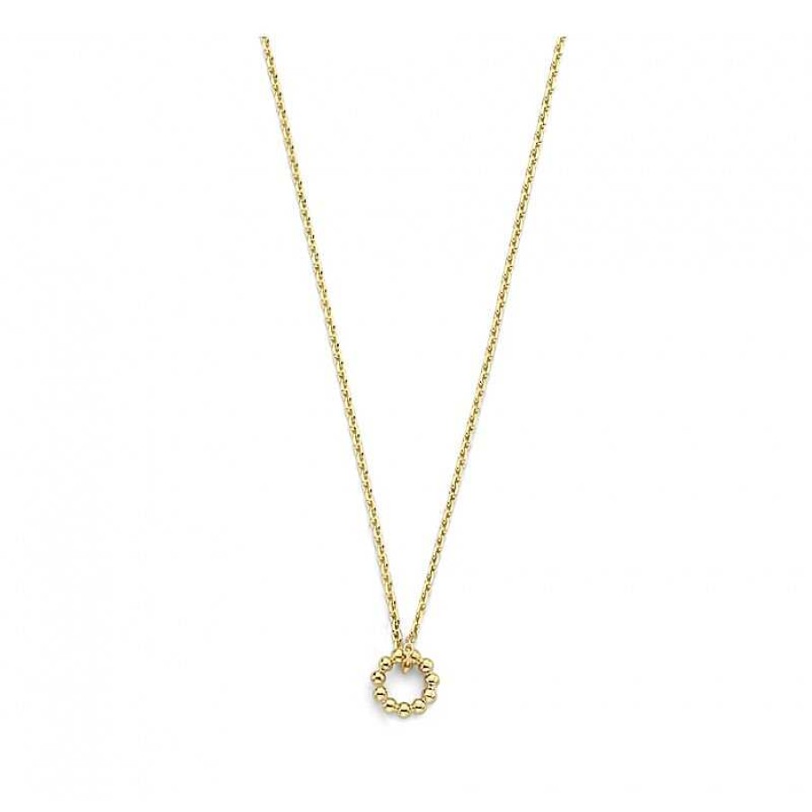 Kettingen Mostert Huiscollectie | Gold Plated Ketting Met Ronde Hanger