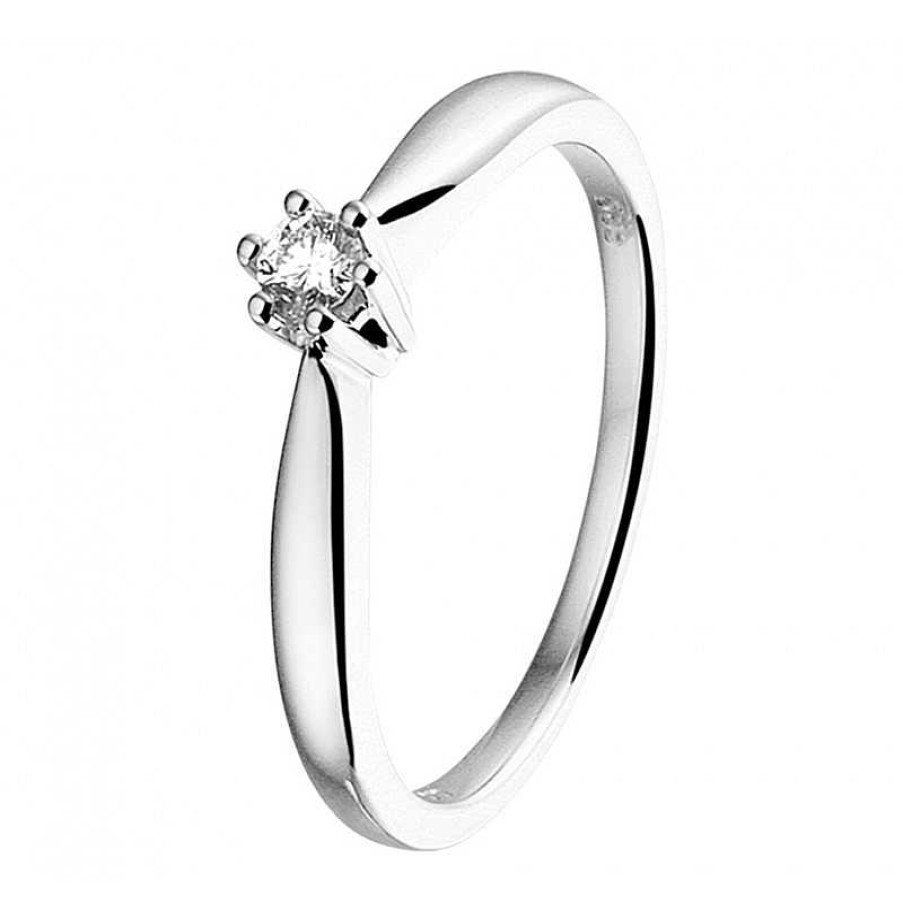 Ringen Mostert Huiscollectie | Ring Diamant Witgoud 0.08 Crt