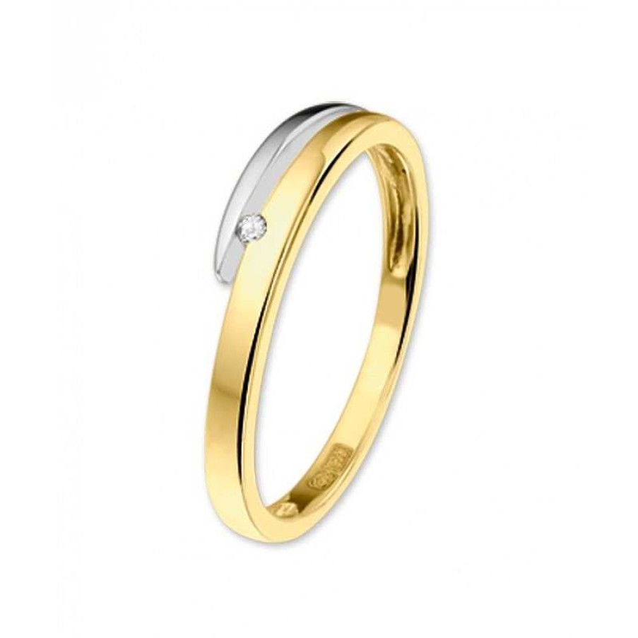 Ringen Mostert Huiscollectie | Diamanten Ring 0.02 Crt Bicolor