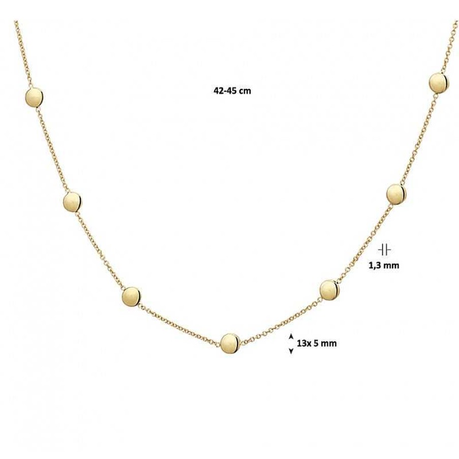 Kettingen Mostert Huiscollectie | Gouden Ketting Met Rondjes 5 Mm