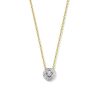 Kettingen Mostert Huiscollectie | Bicolor Collier Met Diamant In Entouragezetting 0.11 Crt