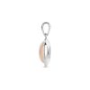 Hangers Mostert Huiscollectie | Zilveren Gerhodineerde Hanger Met Beige Maansteen - 10.5 Mm X 19 Mm