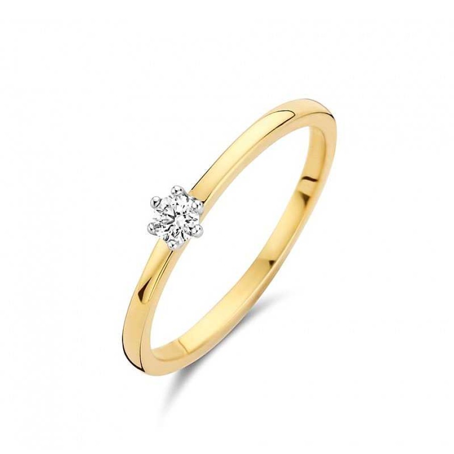 Ringen Mostert Huiscollectie | Gouden Ring Met Diamant 0.10 Crt