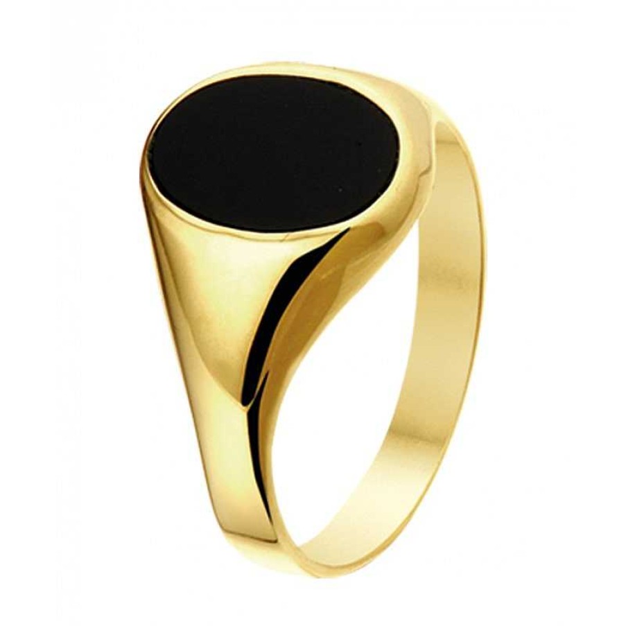 Ringen Mostert Huiscollectie | Klassieke Ovalen Zegelring Met Onyx