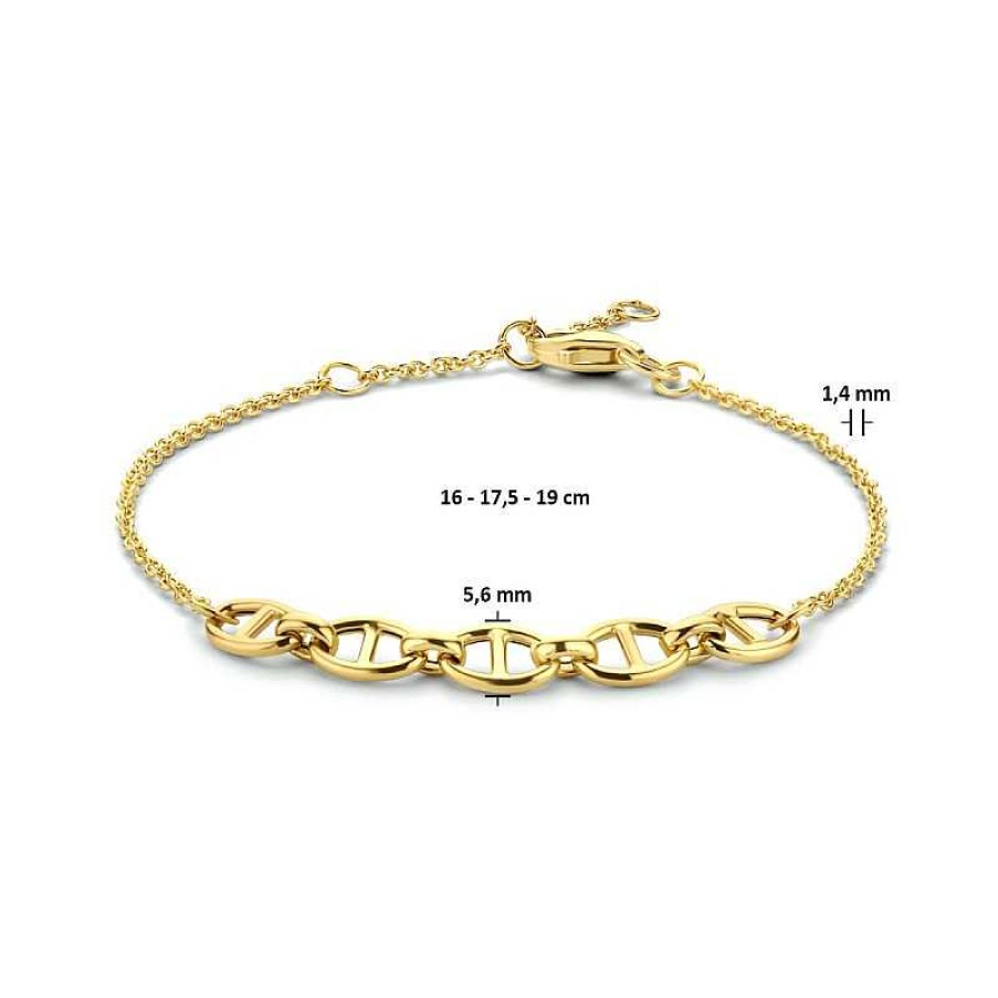 Armbanden Mostert Huiscollectie | Gouden Armband Met Ankerschakel 5.6 Mm