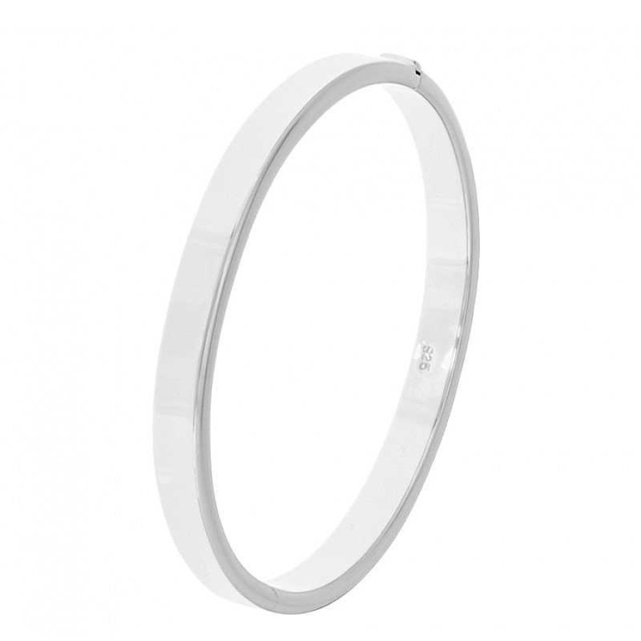 Armbanden Mostert Huiscollectie | Zilveren Elegante Slavenarmband 7 Mm Breed