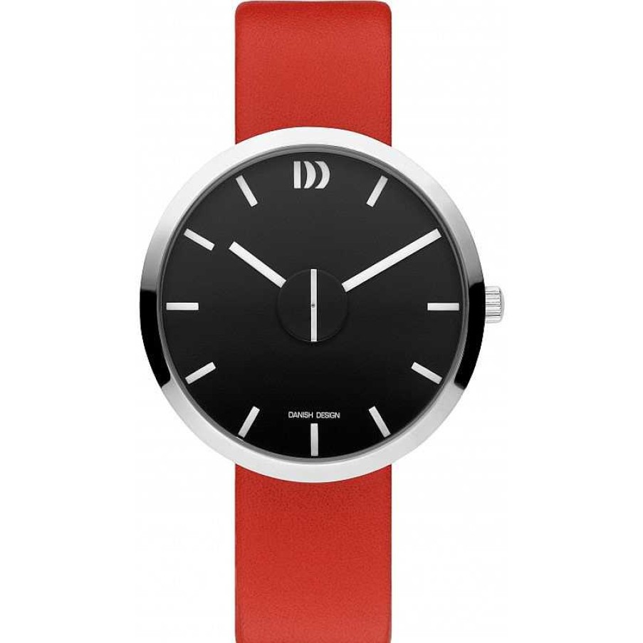 Horloges Danish Design | Danish Design Frihed Wink Iq24Q1198 - Horloge Met Leren Band