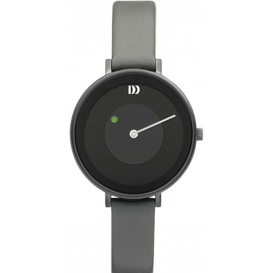 Horloges Danish Design | Danish Design Frihed M Ne Iv14Q1260 - Dameshorloge Grijs 35 Mm Met Leren Band