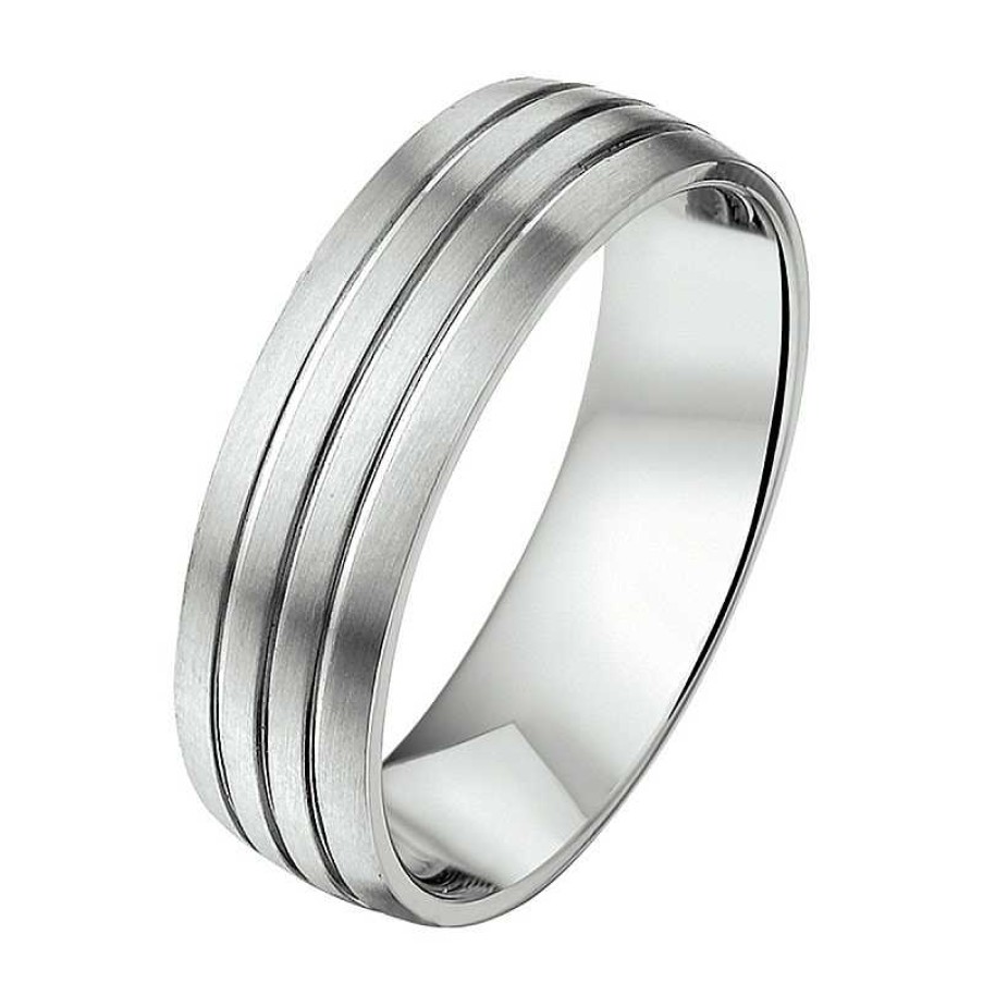 Ringen Mostert Huiscollectie | Stalen Ring Met Vier Stroken 6 Mm