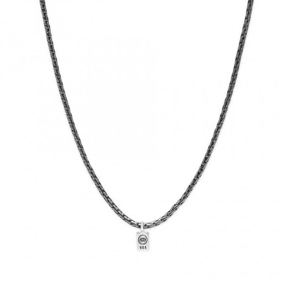 Kettingen Buddha to Buddha | Buddha To Buddha George Xs Necklace Black Rhodium Silver