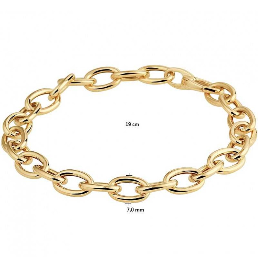 Armbanden Mostert Huiscollectie | Gouden Armband Ankerschakel 7 Mm